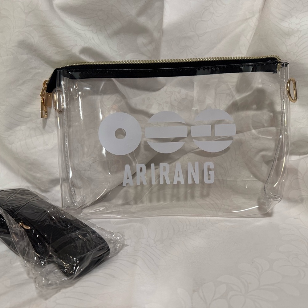 ARIRANG Clear PVC Cosmetic Pouch with Black Trim